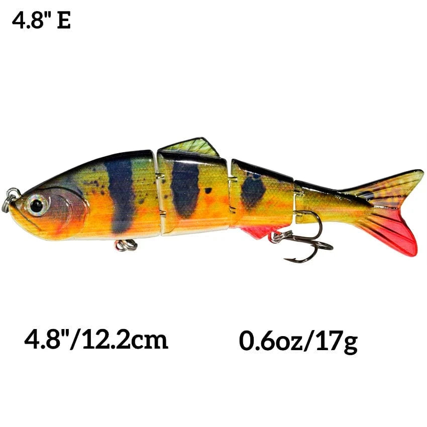 China China 4.8inch E Abziyat Fishing Lures 4section Hard Tail Minnow Lure Swimbait Crankbait Fishing Tool Hunting Ice Fishing Bait Lifelike Fish