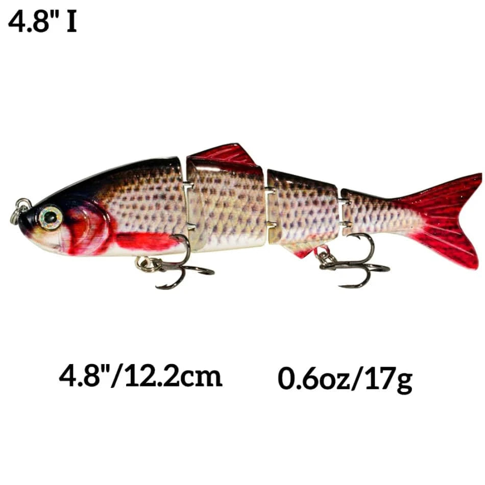 China China 4.8inch I Abziyat Fishing Lures 4section Hard Tail Minnow Lure Swimbait Crankbait Fishing Tool Hunting Ice Fishing Bait Lifelike Fish