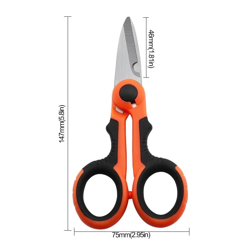 China China 420 Stainless Steel Fishing Scissor Accessories Electrician Portable Scissors Plier Cut PE Braid Line Lure Carp Fishing Tools