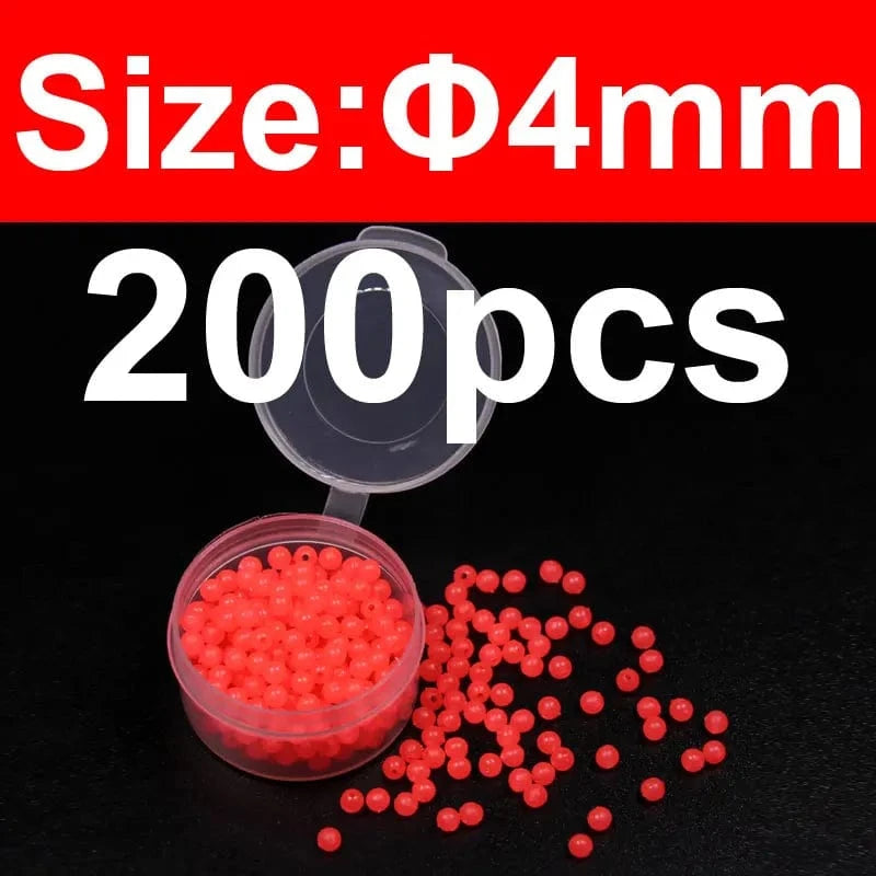 China China 4mm 200pcs red Wifreo 200pcs Soft Mini Fly Tying Glow Beads Fly Tying Material Wet Fly Saltwater Fishing Sabiki Fly Luminous Hot Beads Egg Roe