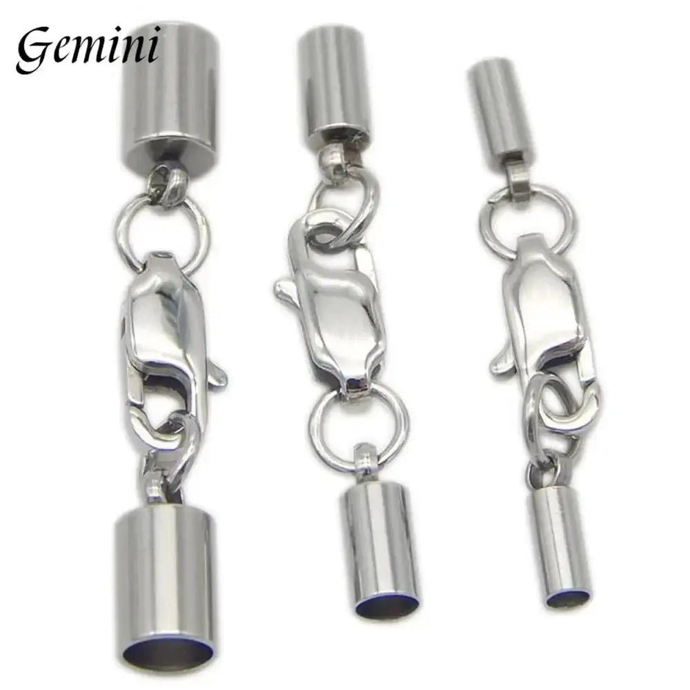 China China 4mm / CHINA 5Pcs Stainless Steel Leather Cords Lobster Clasps Hooks Connectors Leather Rope DIY Crafts Jewelry Making Fit 1.5/2/2.5/3/4 mm