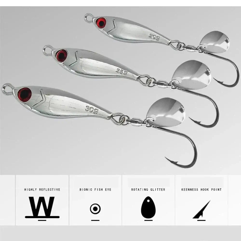 China China 4pcs 5g-30g Silver Metal Fishing Lure Metal Jigging Lure Sea Bass Mackerel Snapper Cast Fishing Bait Sea Fishing Tackle