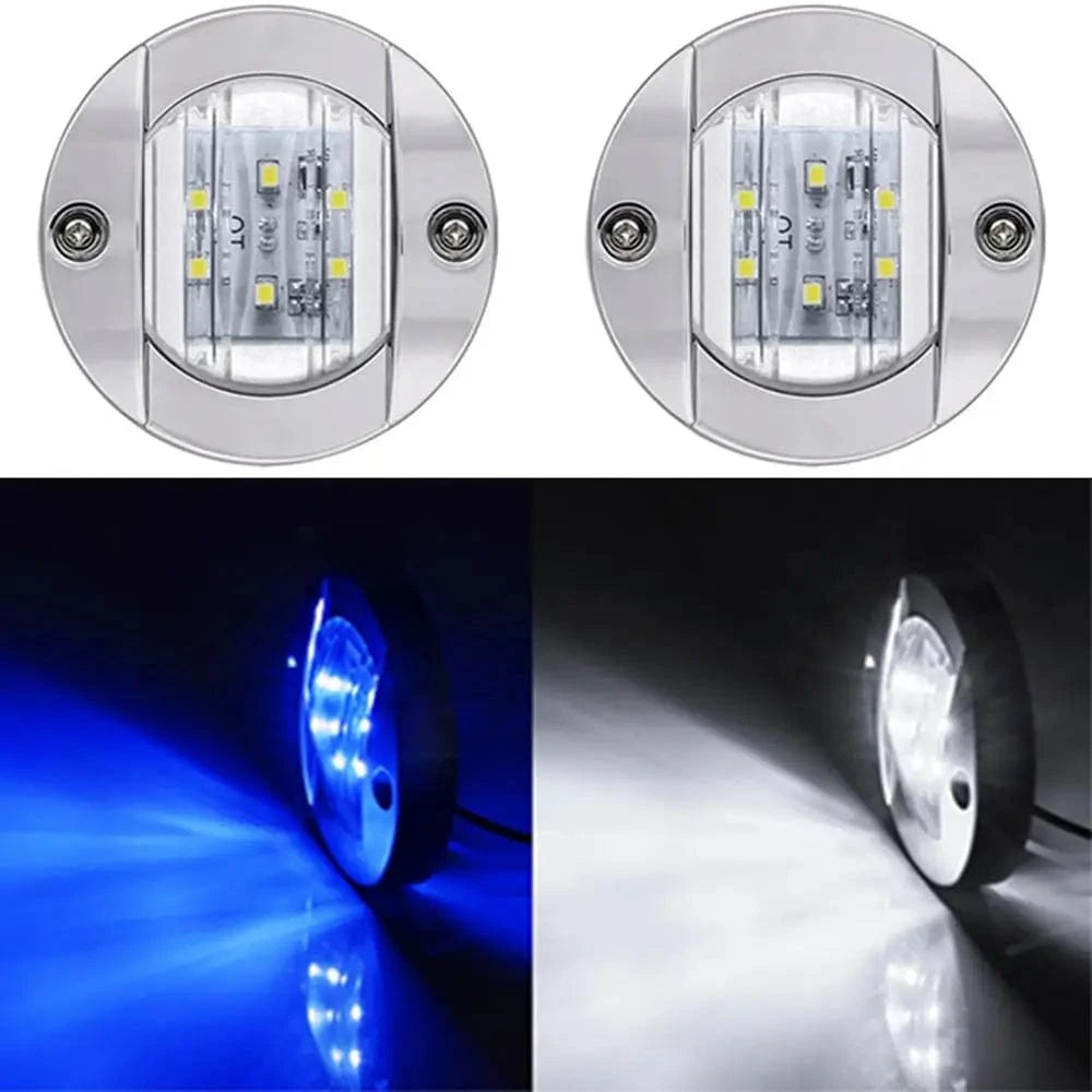 China China 4Pcs Boat Courtesy Lights Stair Deck Transom LED Stern Light Waterproof Boat Indicator Turn Signal Tail Lamp Yacht Marine Lights