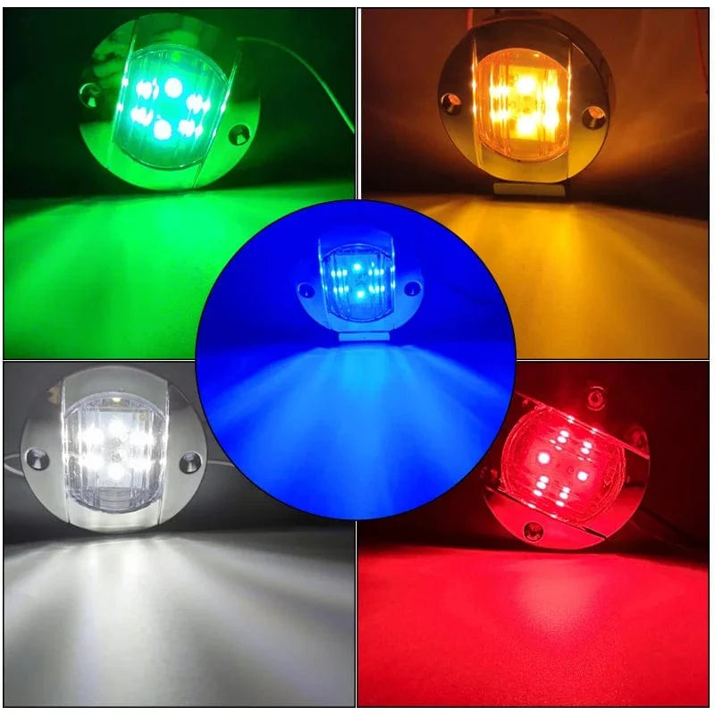 China China 4PCS Boat Marine Lights Navigation Light Waterproof Marker Lamp For Truck RV Yacht Transom Anchor Stern DC 12V 6LED Stern Light