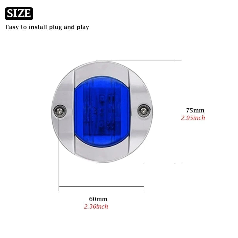 China China 4PCS Boat Marine Lights Navigation Light Waterproof Marker Lamp For Truck RV Yacht Transom Anchor Stern DC 12V 6LED Stern Light