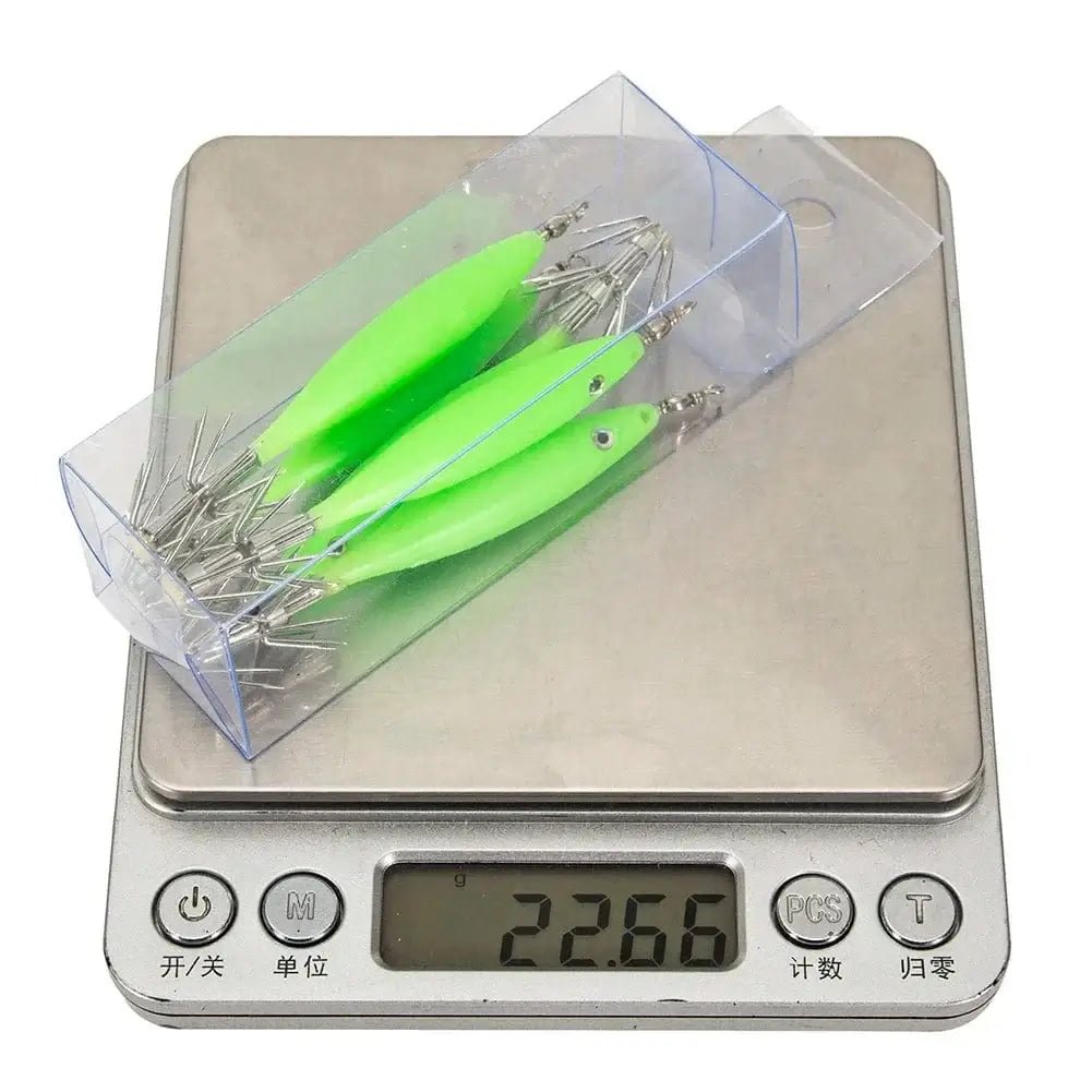 China China 5/10pcs 8cm 4g Luminous Cuttlefish Squid Jig Hook Fishing Lures Octopus Glow Jig Artificial Bait Hard Turlutte Lure Shrimp Bait