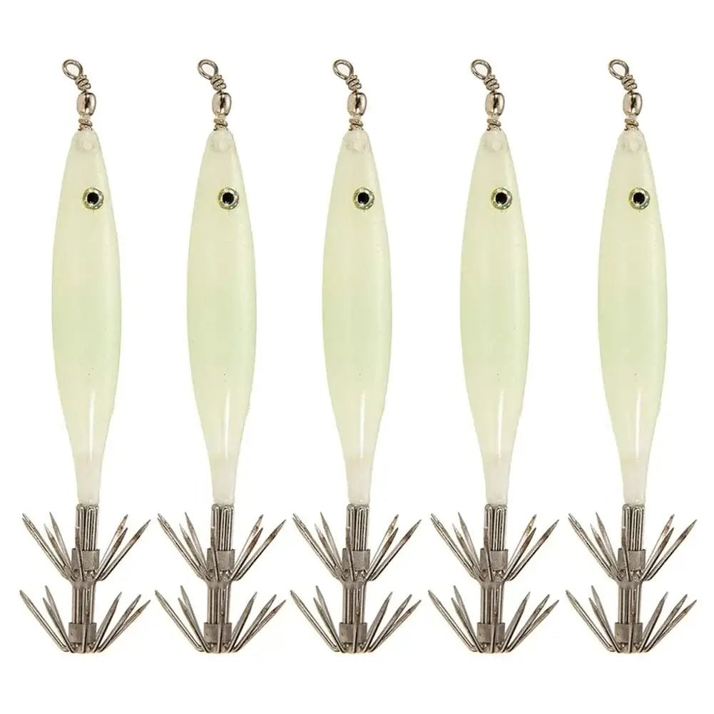 China China 5/10pcs 8cm 4g Luminous Cuttlefish Squid Jig Hook Fishing Lures Octopus Glow Jig Artificial Bait Hard Turlutte Lure Shrimp Bait