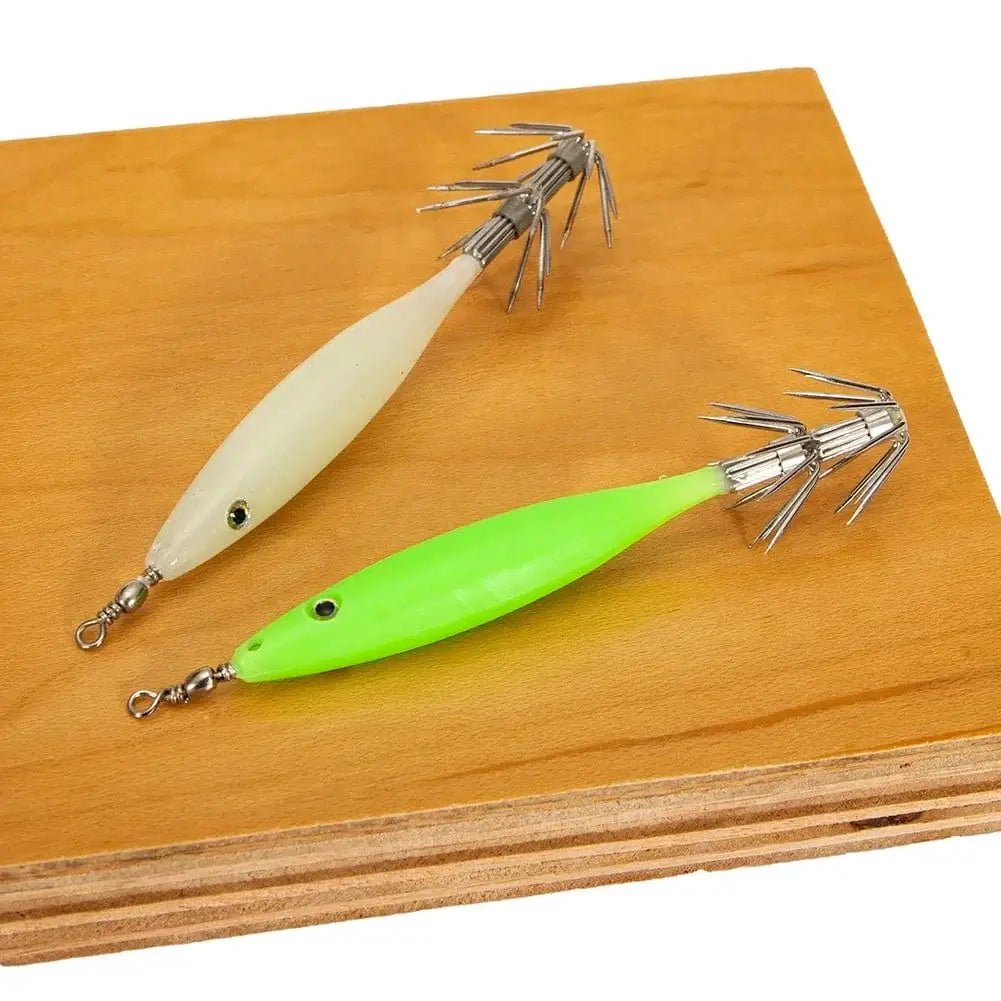 China China 5/10pcs 8cm 4g Luminous Cuttlefish Squid Jig Hook Fishing Lures Octopus Glow Jig Artificial Bait Hard Turlutte Lure Shrimp Bait
