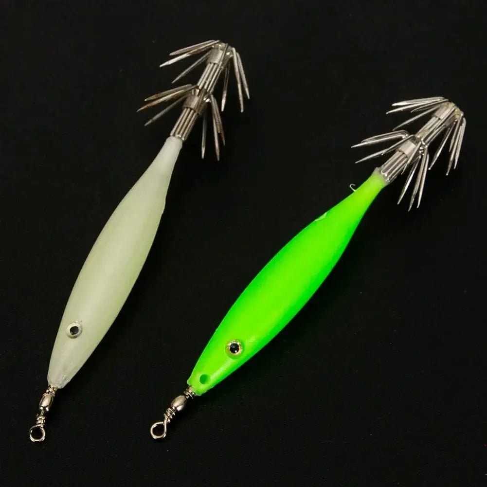 China China 5/10pcs 8cm 4g Luminous Cuttlefish Squid Jig Hook Fishing Lures Octopus Glow Jig Artificial Bait Hard Turlutte Lure Shrimp Bait