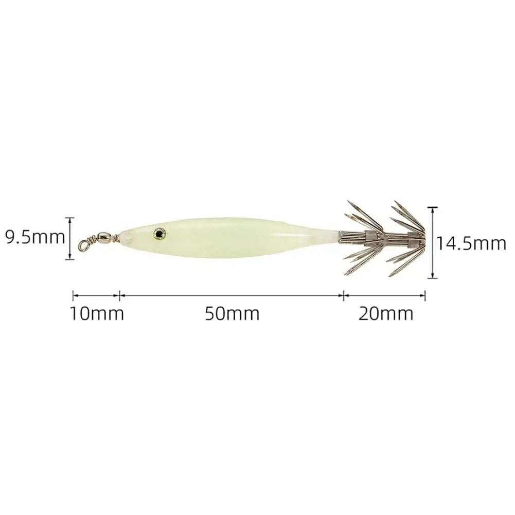 China China 5/10pcs 8cm 4g Luminous Cuttlefish Squid Jig Hook Fishing Lures Octopus Glow Jig Artificial Bait Hard Turlutte Lure Shrimp Bait