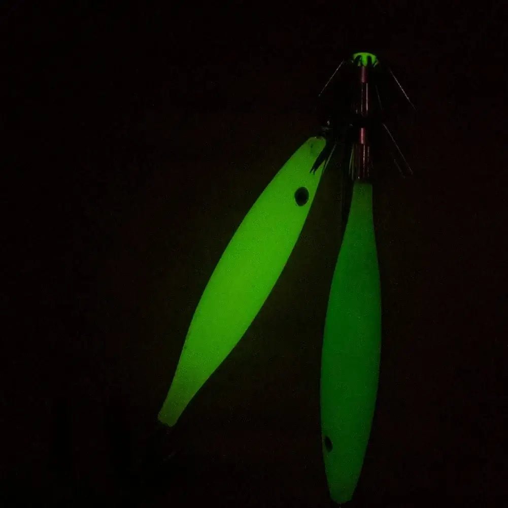 China China 5/10pcs 8cm 4g Luminous Cuttlefish Squid Jig Hook Fishing Lures Octopus Glow Jig Artificial Bait Hard Turlutte Lure Shrimp Bait