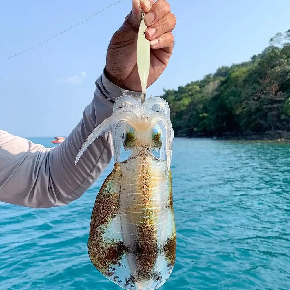 China China 5/10pcs 8cm 4g Luminous Cuttlefish Squid Jig Hook Fishing Lures Octopus Glow Jig Artificial Bait Hard Turlutte Lure Shrimp Bait