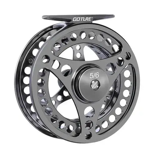 China China 5 6 Fly reel / Russian Federation Goture 3/4 5/6 7/8 9/10 WT Fly Fishing Reels CNC-machined Large Arbor Fly Reel 2+1BB 1:1 For Trout Pike Carp Fishing Accessories