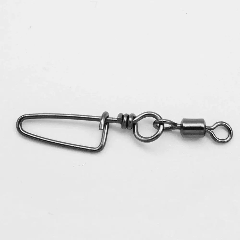 China China 50-100pcs/ 1box  Fishing Connector Swivels Interlock Pin Rolling Swivel With Hooked Snap For Fishhook Lure Fishing Accessories