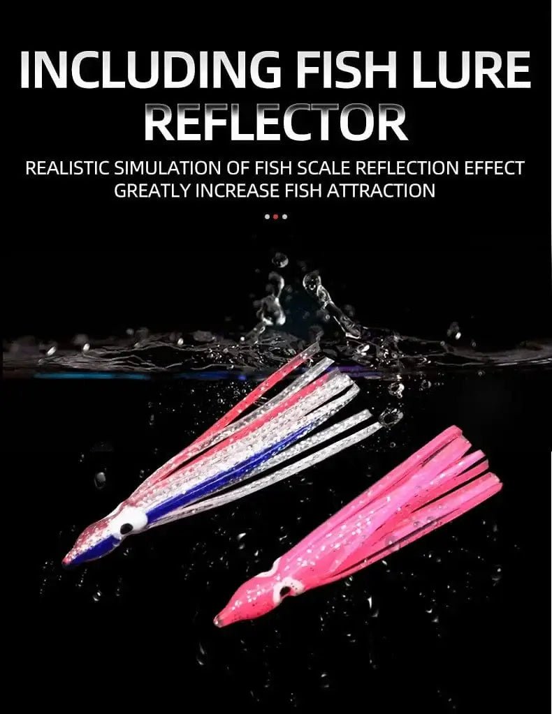 China China 50/100PCS 5-12cm Mixed Color Squid Fishing Lure Luminous Squid Skirt Soft Bait for Sea Bass Salmon Trou ﻿