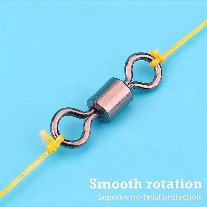 China China 50/100pcs Bearing Swivel Fishing Connector Stainless Steel Carp Fishing Accessories Snap Fishhook Lure Solid Ring Swivel Tackle