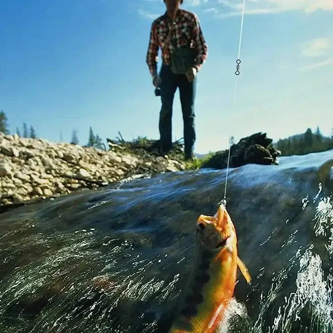 China China 50/100pcs Bearing Swivel Fishing Connector Stainless Steel Carp Fishing Accessories Snap Fishhook Lure Solid Ring Swivel Tackle