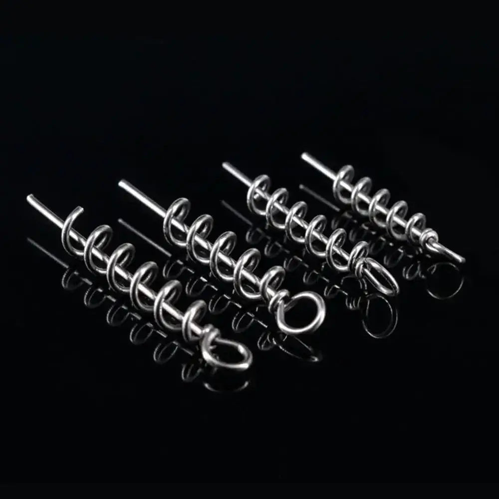China China 50 pcs Fishing pins Spring Twist Lock Fishing Screw Centering Pin Fixed Latch Needle for Soft Lure Bait Worm