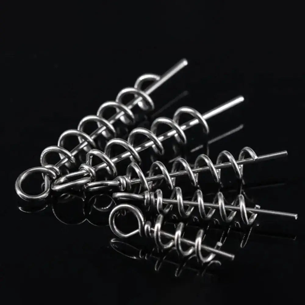 China China 50 pcs Fishing pins Spring Twist Lock Fishing Screw Centering Pin Fixed Latch Needle for Soft Lure Bait Worm