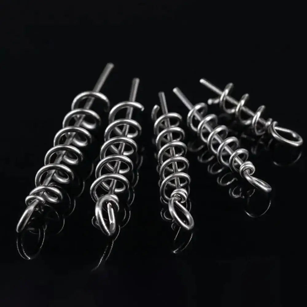 China China 50 pcs Fishing pins Spring Twist Lock Fishing Screw Centering Pin Fixed Latch Needle for Soft Lure Bait Worm