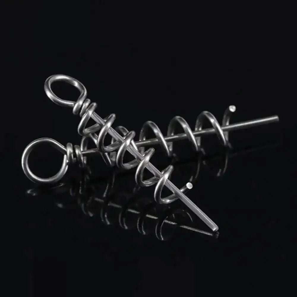 China China 50 pcs Fishing pins Spring Twist Lock Fishing Screw Centering Pin Fixed Latch Needle for Soft Lure Bait Worm