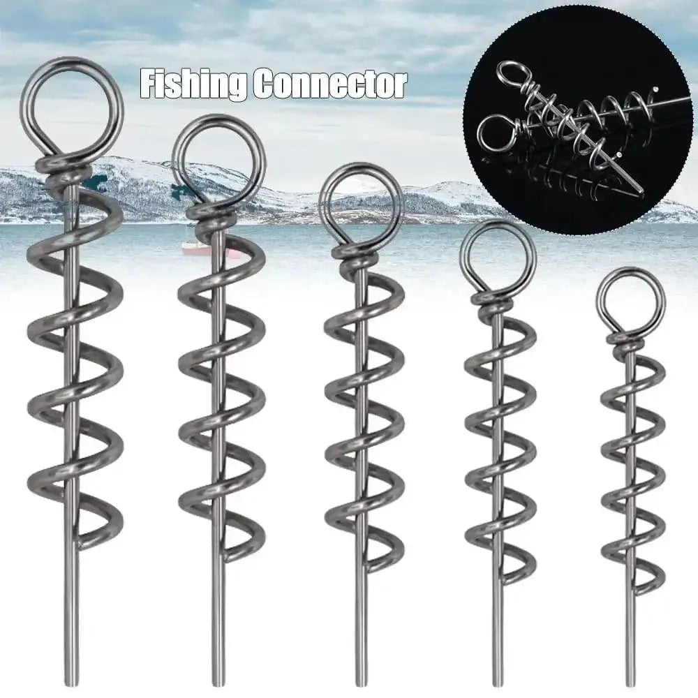 China China 50 pcs Fishing pins Spring Twist Lock Fishing Screw Centering Pin Fixed Latch Needle for Soft Lure Bait Worm
