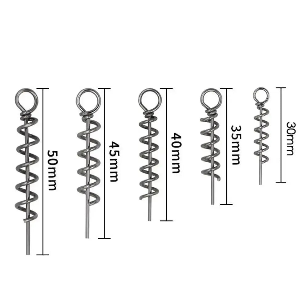 China China 50 pcs Fishing pins Spring Twist Lock Fishing Screw Centering Pin Fixed Latch Needle for Soft Lure Bait Worm