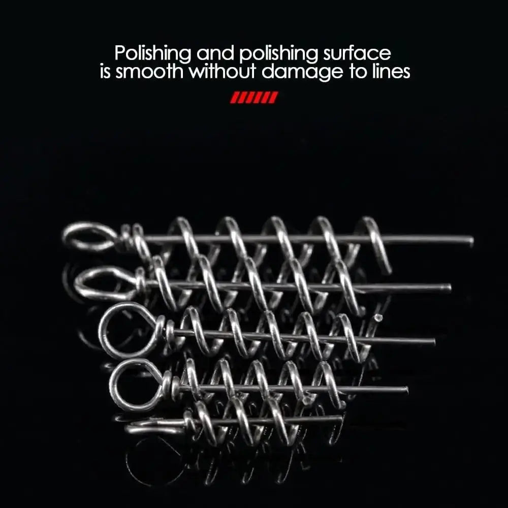 China China 50 pcs Fishing pins Spring Twist Lock Fishing Screw Centering Pin Fixed Latch Needle for Soft Lure Bait Worm