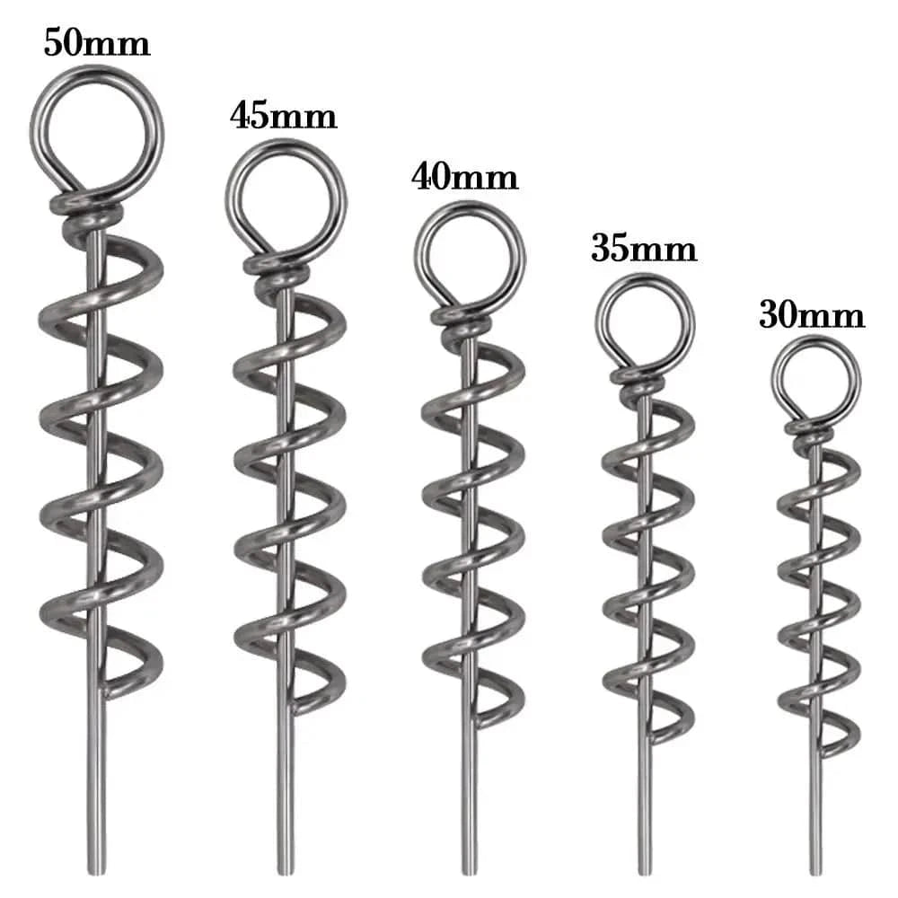 China China 50 pcs Fishing pins Spring Twist Lock Fishing Screw Centering Pin Fixed Latch Needle for Soft Lure Bait Worm