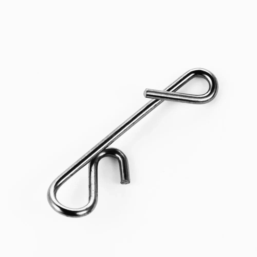 China China 50pcs 1Box Fishing Line Wire Braid Knotless Connector Fishing Lure Hook Barrel Solid Ring Swivel Carp Accessory Fish Tackle Tool