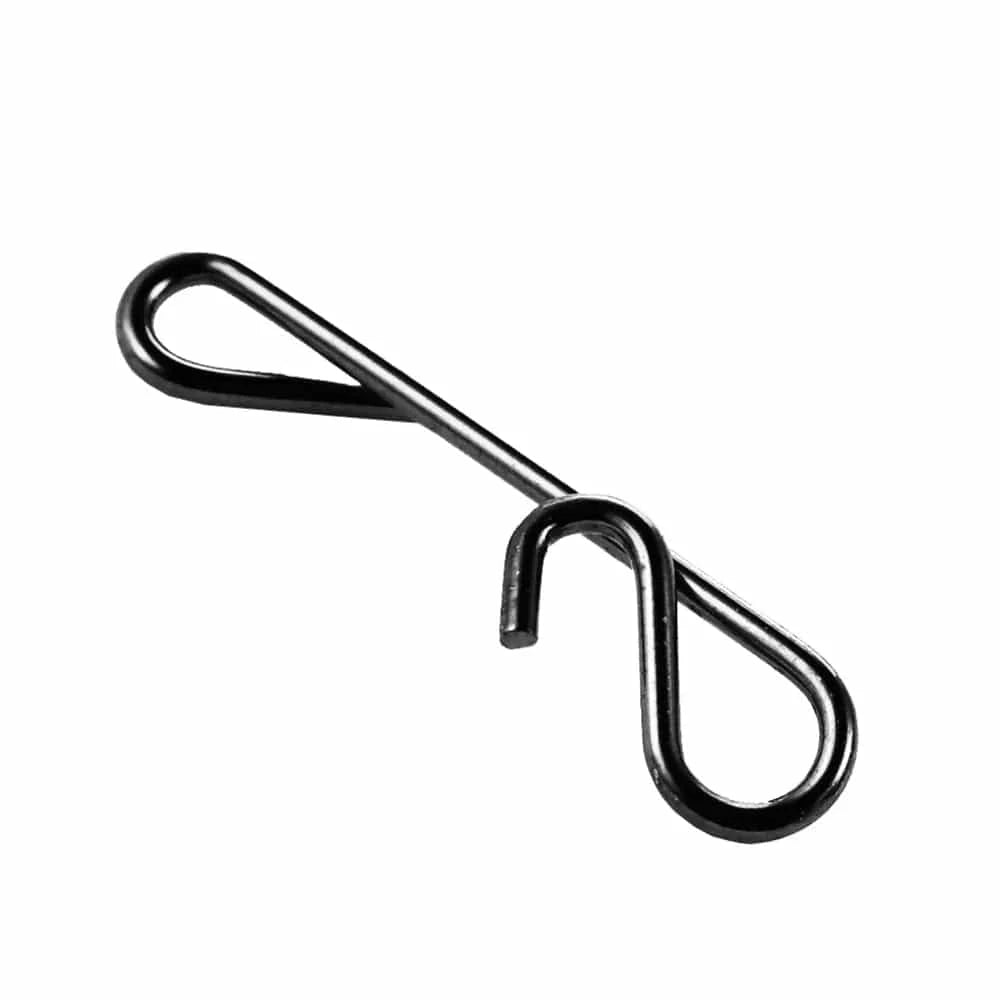 China China 50pcs 1Box Fishing Line Wire Braid Knotless Connector Fishing Lure Hook Barrel Solid Ring Swivel Carp Accessory Fish Tackle Tool