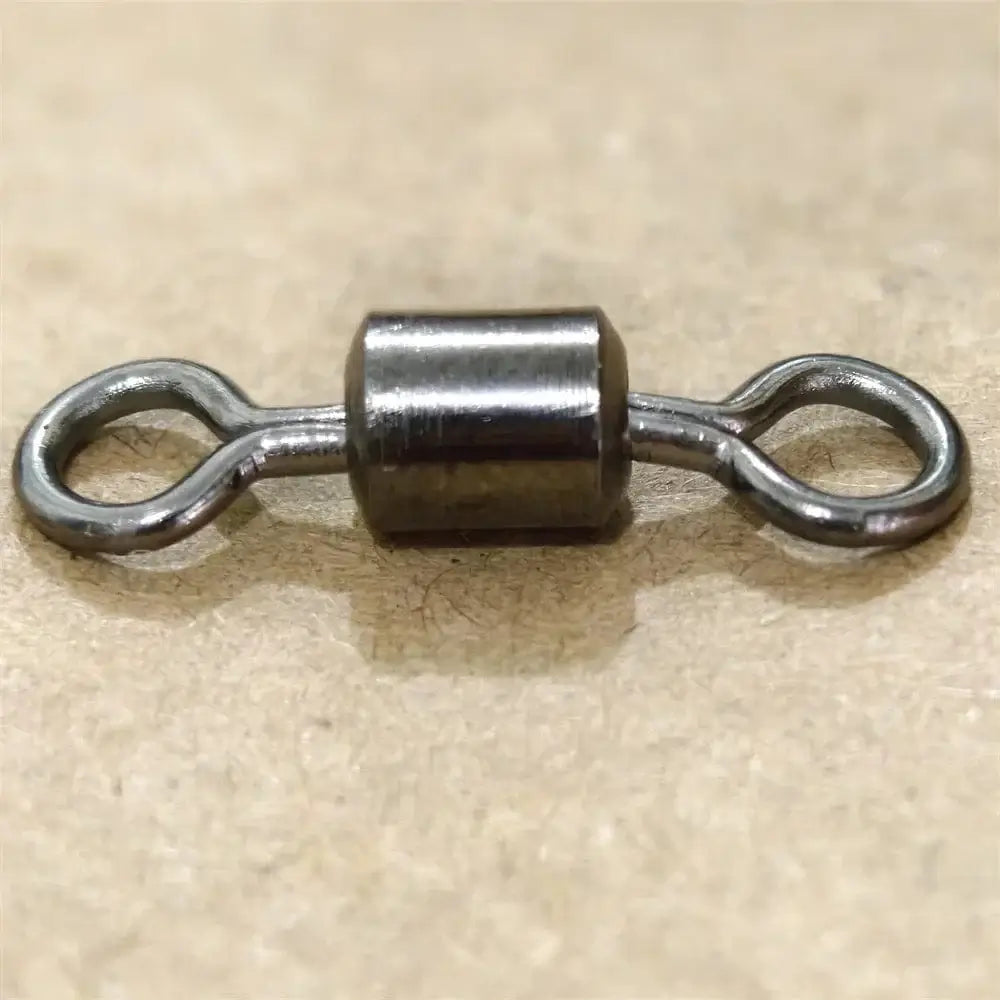 China China 50Pcs/Lot Fishing  Ball Bearing Swivel Safety Snap solid Ring Hook Connector Barrel Rolling Swivel Tackle Fishing Accessories