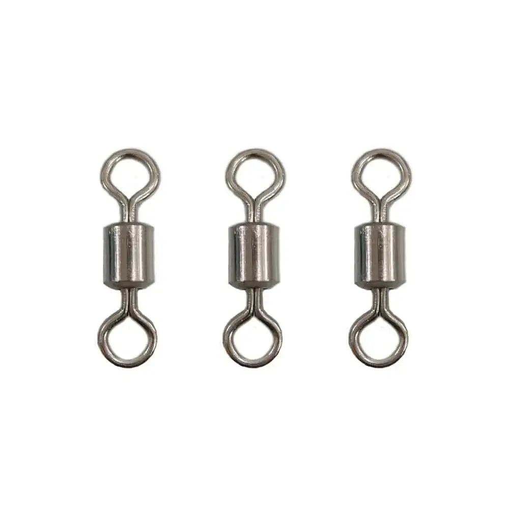 China China 50Pcs/Lot Fishing  Ball Bearing Swivel Safety Snap solid Ring Hook Connector Barrel Rolling Swivel Tackle Fishing Accessories
