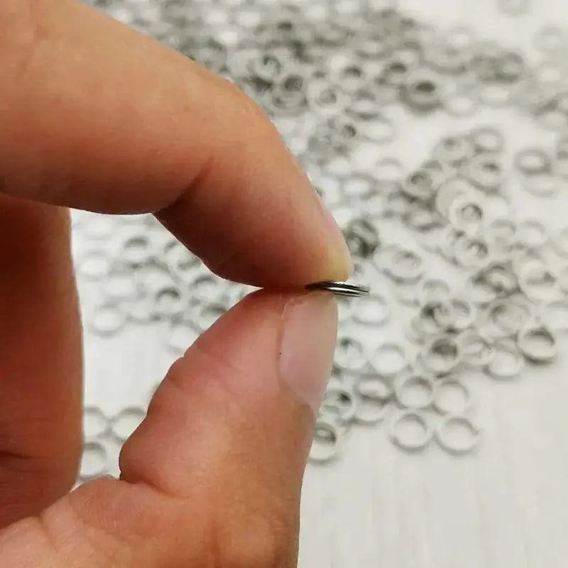 China China 50pcs/lot Stainless Steel Fishing Ring Split Clip Swivel Double Loop Quick Change Hook Connector carp fishing Accessory Tackle