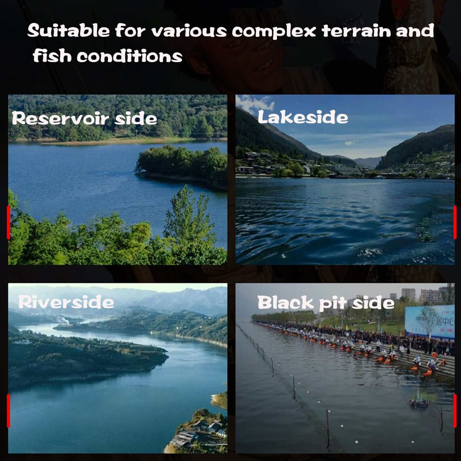 China China 53/60/85cm Double Line Fishing Net Head Handheld High-density Durable Nylon Fishing Net Practical Portable Outdoor Fishing Gears