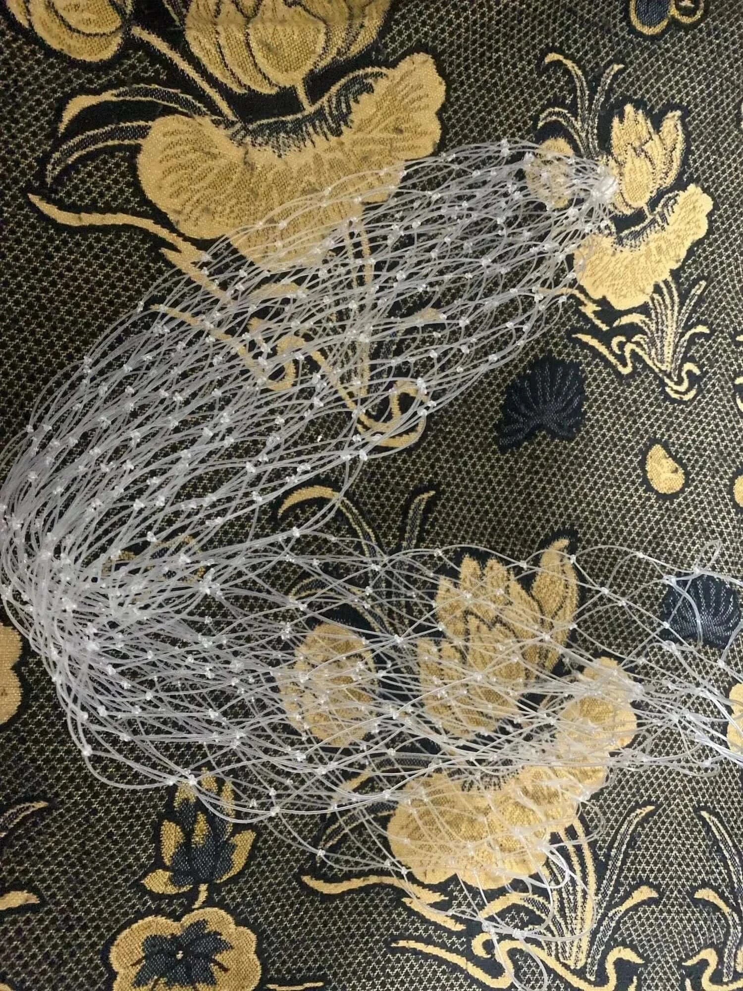 China China 53/60/85cm Double Line Fishing Net Head Handheld High-density Durable Nylon Fishing Net Practical Portable Outdoor Fishing Gears