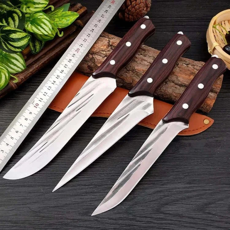 China China 5Cr15Mov Stainless Steel Forged Butcher Knives Set Meat Cleaver Boning Knife Accessories With Holster