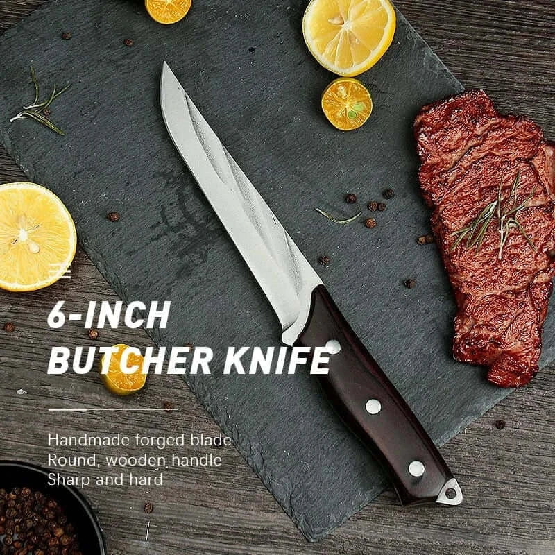 China China 5Cr15Mov Stainless Steel Forged Butcher Knives Set Meat Cleaver Boning Knife Accessories With Holster