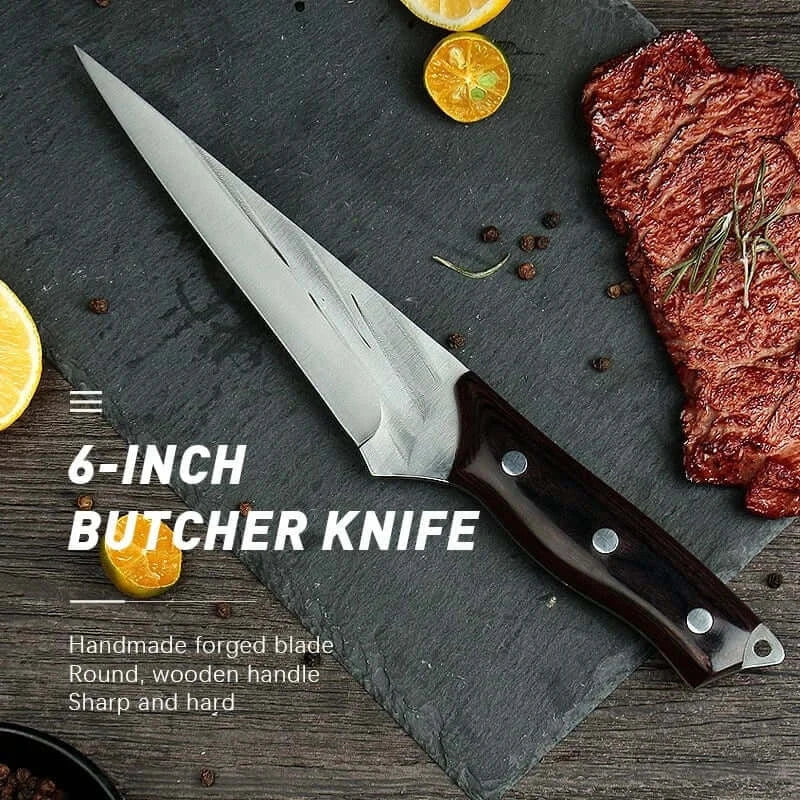 China China 5Cr15Mov Stainless Steel Forged Butcher Knives Set Meat Cleaver Boning Knife Accessories With Holster