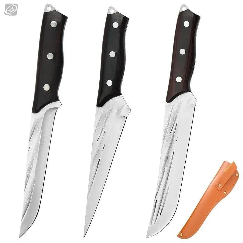 China China 5Cr15Mov Stainless Steel Forged Butcher Knives Set Meat Cleaver Boning Knife Accessories With Holster