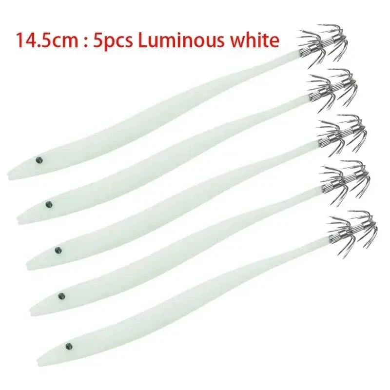 China China 5pcs-14.5cm B 5Pcs Egi Squid Bait Glow-in-the-dark Fishing Accessories Korea Sea Wood Shrimp Bait Squid Octopus Cuttlefish Bait Fishing Tackle