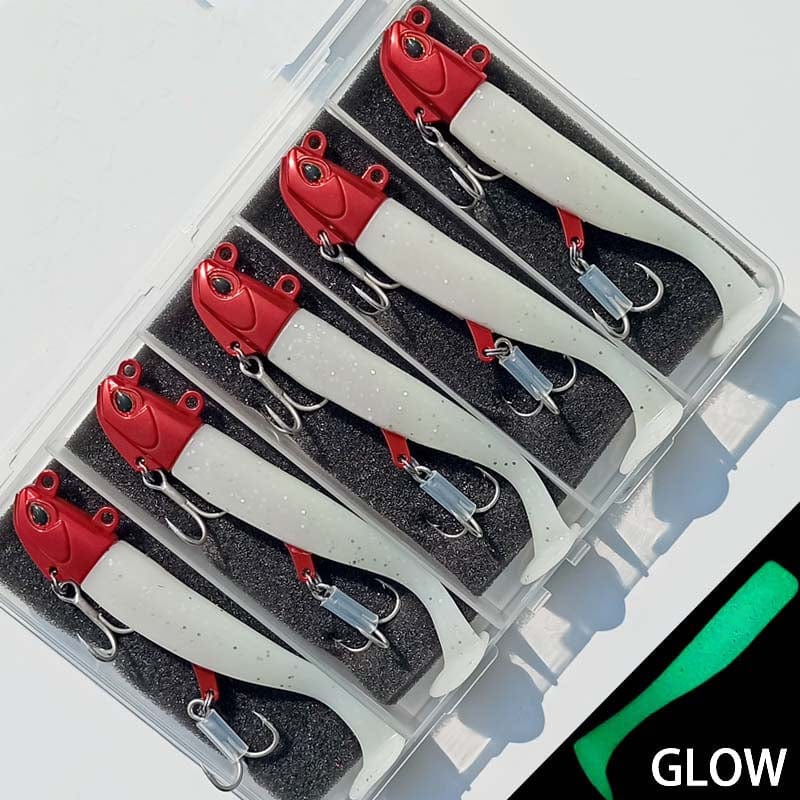 China China 5pcs 30g Artificial Bait Lumious/Glow Mackerel Sea Bullet Bass Snapper Fishing Lure Wobblers Swimbait Jigging Plastic Baits