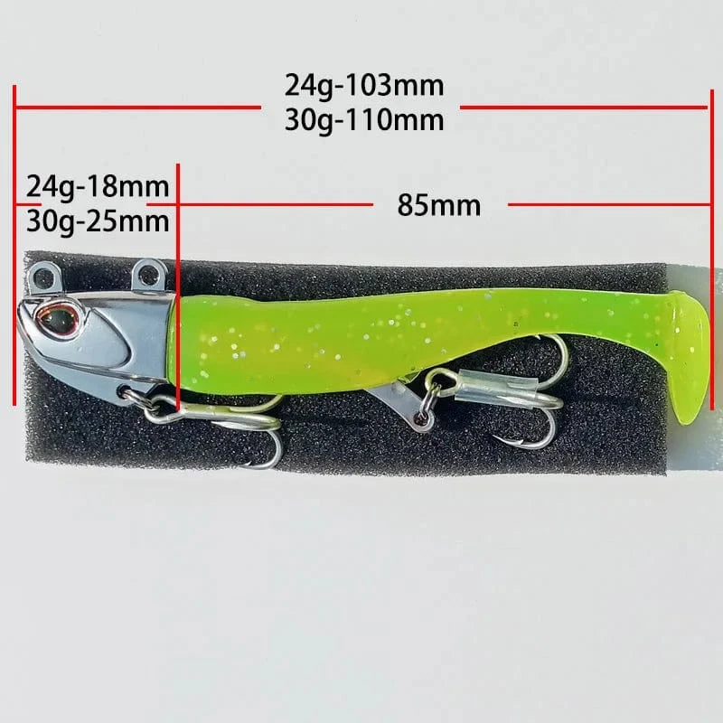 China China 5pcs 30g Artificial Bait Lumious/Glow Mackerel Sea Bullet Bass Snapper Fishing Lure Wobblers Swimbait Jigging Plastic Baits