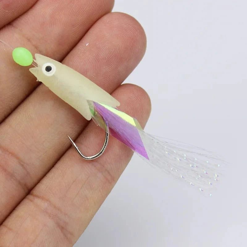 China China 5pcs/bag Sea/ Salterwater Fishing Freshwater Fishing Sabiki Rigs String Hook Flash Luminous Fish String Hook