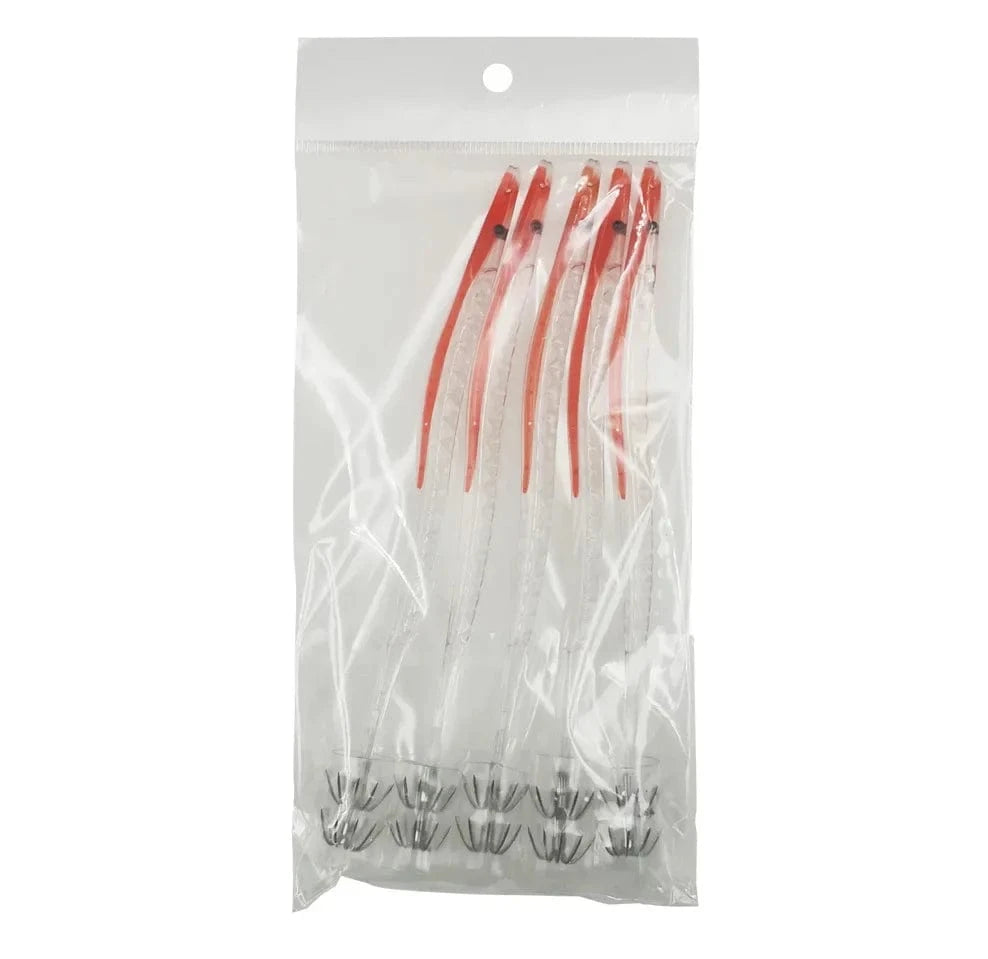 China China 5Pcs Egi Squid Bait Glow-in-the-dark Fishing Accessories Korea Sea Wood Shrimp Bait Squid Octopus Cuttlefish Bait Fishing Tackle