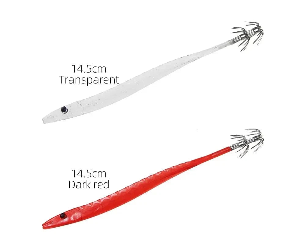 China China 5Pcs Egi Squid Bait Glow-in-the-dark Fishing Accessories Korea Sea Wood Shrimp Bait Squid Octopus Cuttlefish Bait Fishing Tackle