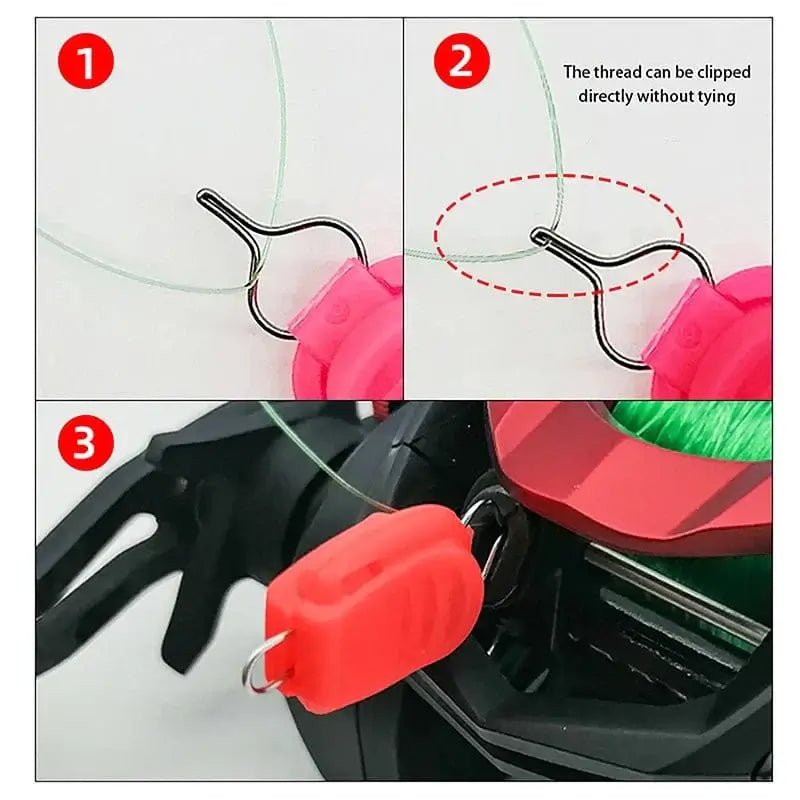 China China 5Pcs Fishing Line Holder Buckle Stopper Keeper Clip For Baitcasting Reel Pescaria Accessories Pesca Fishing goods Tackle