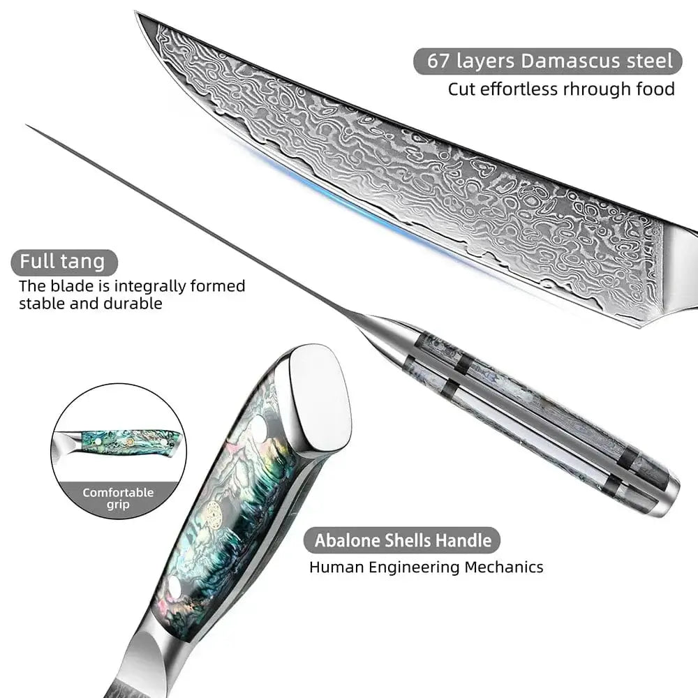 China China 6 inch / 6 inch XITUO Japanese Damascus AUS-10 Steel 6 Inch Utility Knife Ultra Sharp Chef Slicing Kitchen Knives Cut Fruit Vegetables Meat