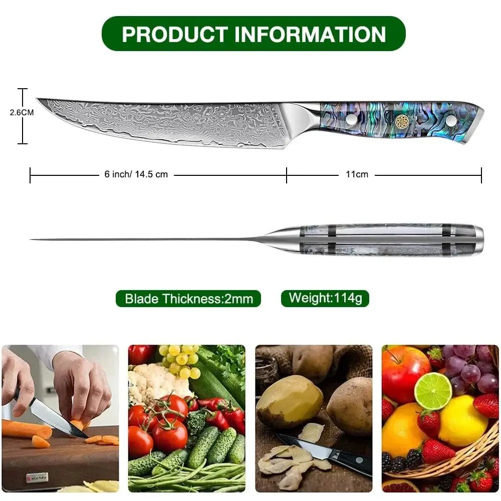 China China 6 inch / 6 inch XITUO Japanese Damascus AUS-10 Steel 6 Inch Utility Knife Ultra Sharp Chef Slicing Kitchen Knives Cut Fruit Vegetables Meat