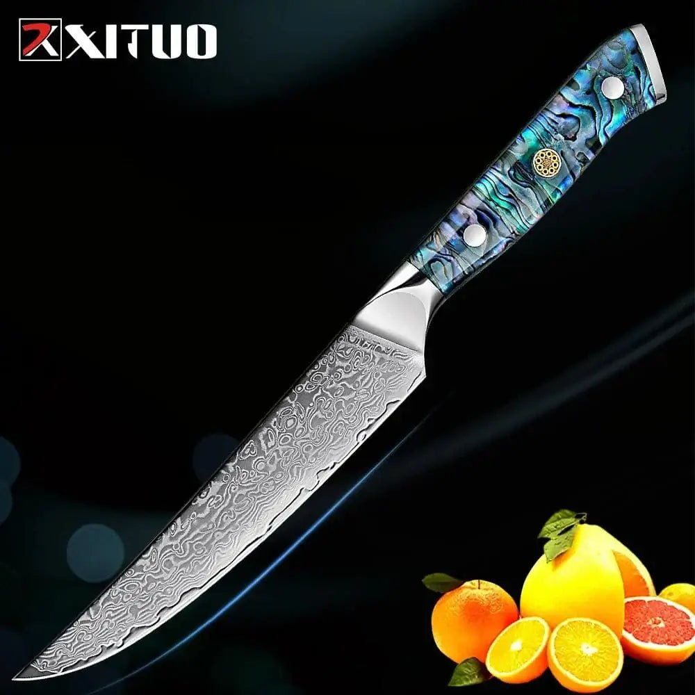 China China 6 inch / 6 inch XITUO Japanese Damascus AUS-10 Steel 6 Inch Utility Knife Ultra Sharp Chef Slicing Kitchen Knives Cut Fruit Vegetables Meat